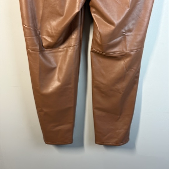 NWT J. Jill Vegan Leather Pants in Hickory Size XL Pull On Fleece Lined Stretchy - Picture 10 of 14